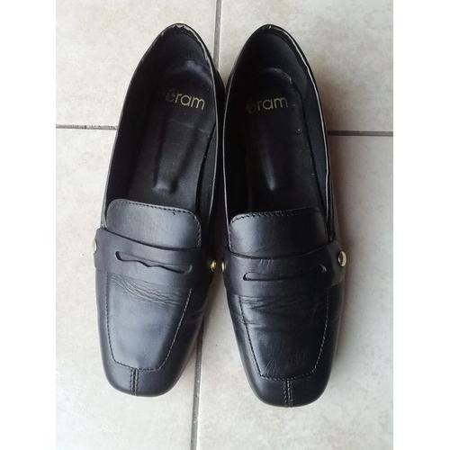 eram mocassin noir femme